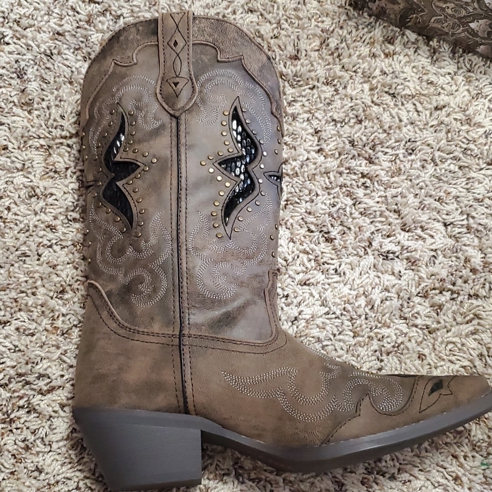 Authentic Laredo Cowgirl Western Country Leather Boots NWT - Picture 5 of 16